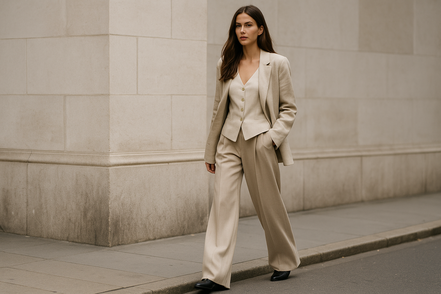 Perfekt sitzende Hose - Elegante Wide Leg Pants