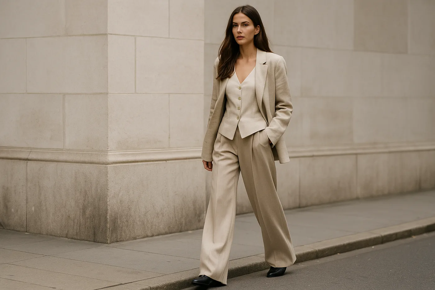 Perfekt sitzende Hose - Elegante Wide Leg Pants