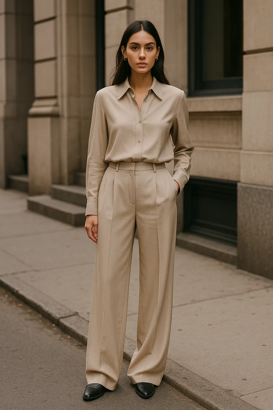 Leicht überlange Hose - moderne Eleganz