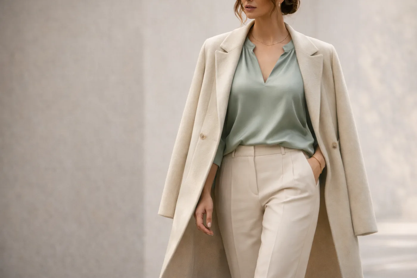 Quiet Luxury - Neutraler Look mit Mantel